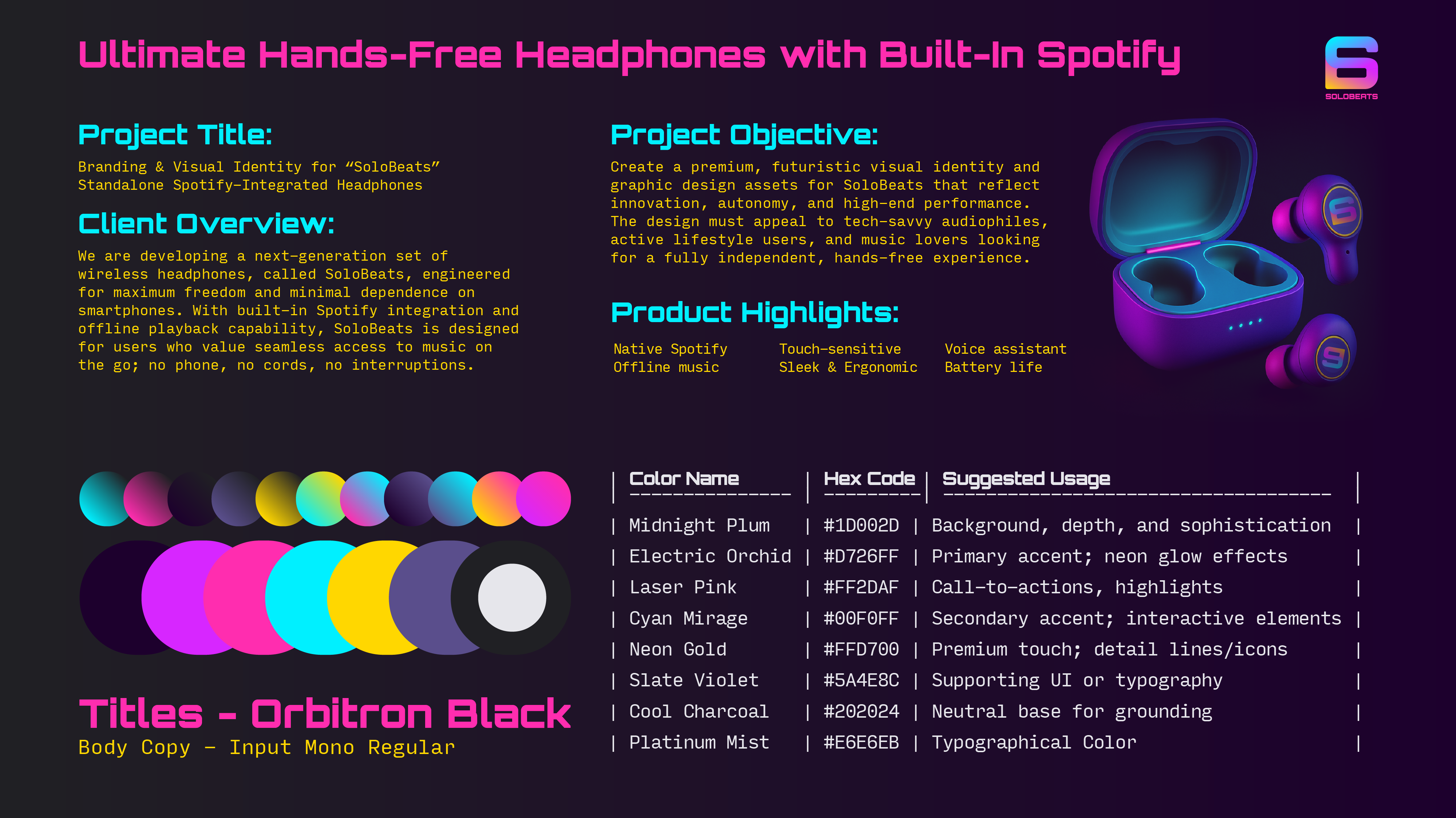 A branding one-shot for SoloBeats fictional product